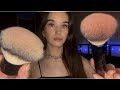 АСМР Массаж лица Кисточками. Звуки рта | ASMR Face massage. Brushes