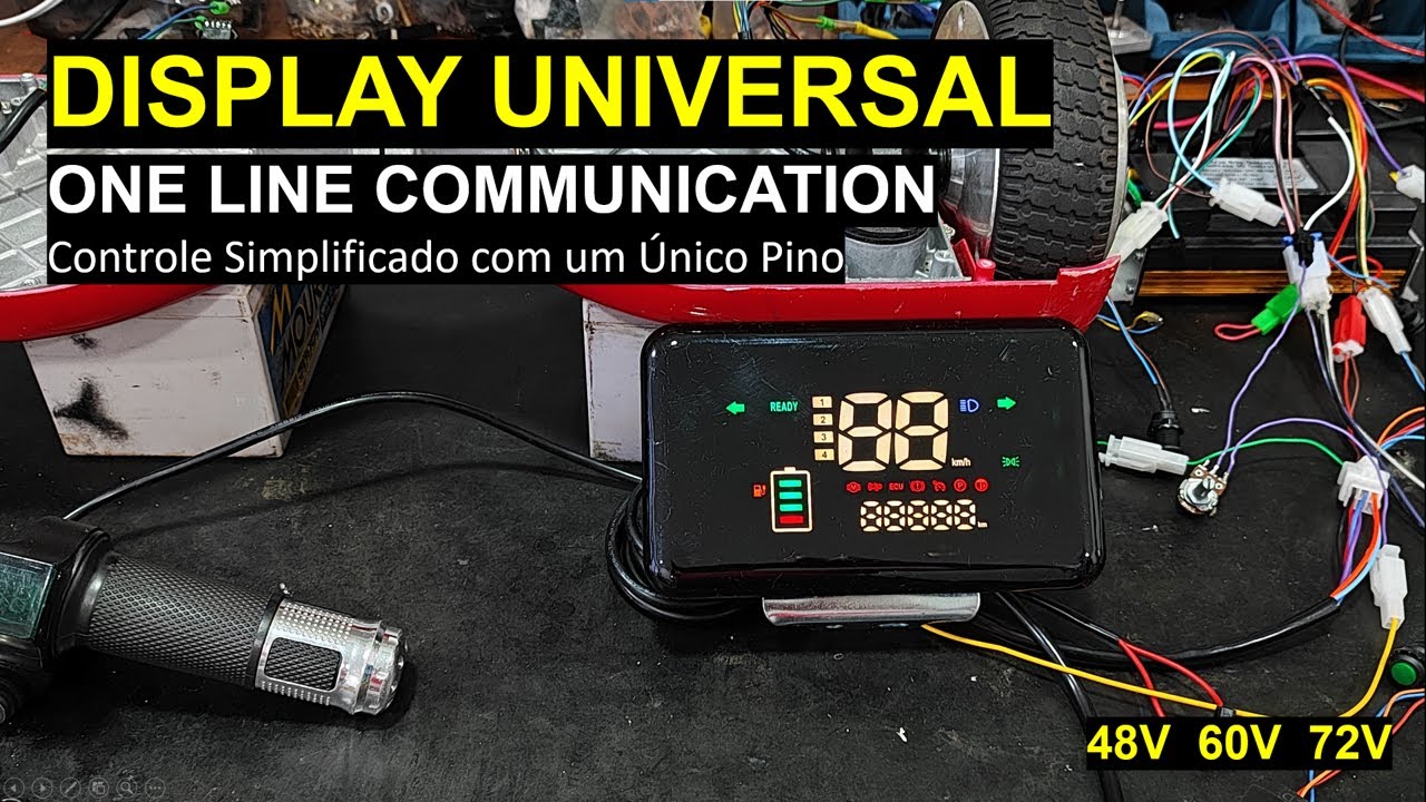 Display Universal com Interface One Wire Controle Simplificado com um Único Pino