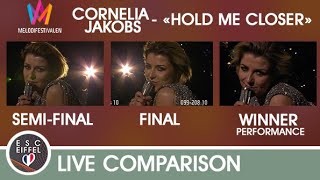LIVE COMPARISON | Cornelia Jakobs - &quot;Hold Me Closer&quot; (Melodifestivalen - 3 performances)