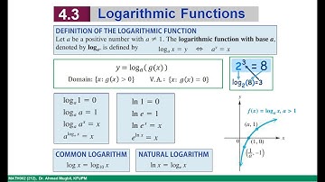 MATH002, 4.3 (2) Logarithmic Functions