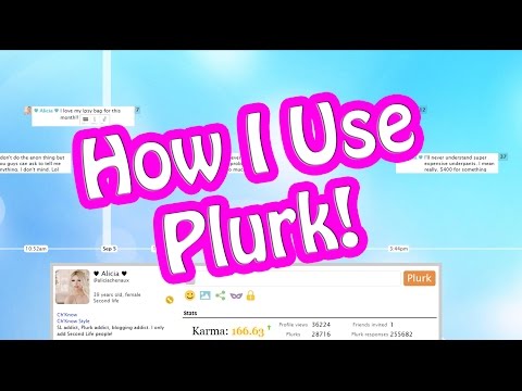 How I Use Plurk! (And Second Life People Saying Hi!)