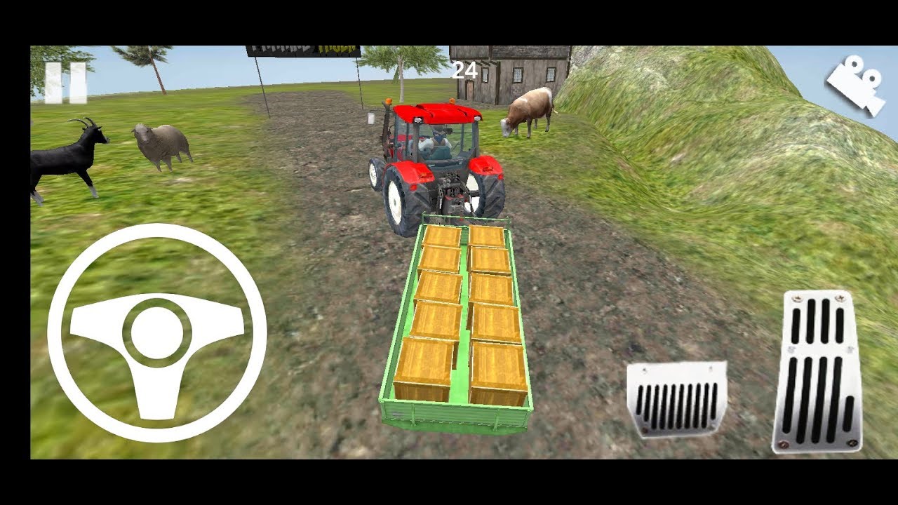 Beautiful game real game tractor loading - YouTube