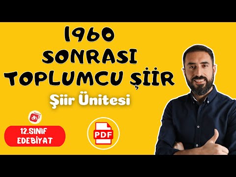 1960 Sonrası Toplumcu Şiir 📌/ 12.Sınıf Edebiyat Şiir Ünitesi / Deniz Hoca +PDF📘📕