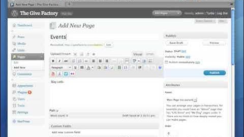 Saving and Returning to a WordPress Draft on Page.ly