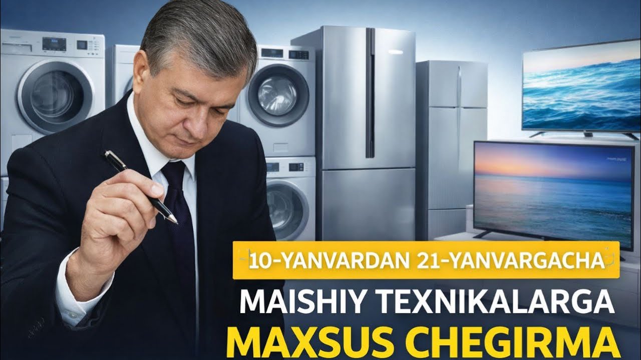 Narxlar tushdi! 10-21 yanvar maishiy texnikalarda maxsus chegirma