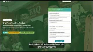 Video Tutorial Pendaftaran OPOP 2022