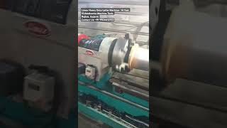 Pipe Threading in Big Bore Lathe Machine #machine #rajkot #machinemaker #lathemachine #rajkotmachine