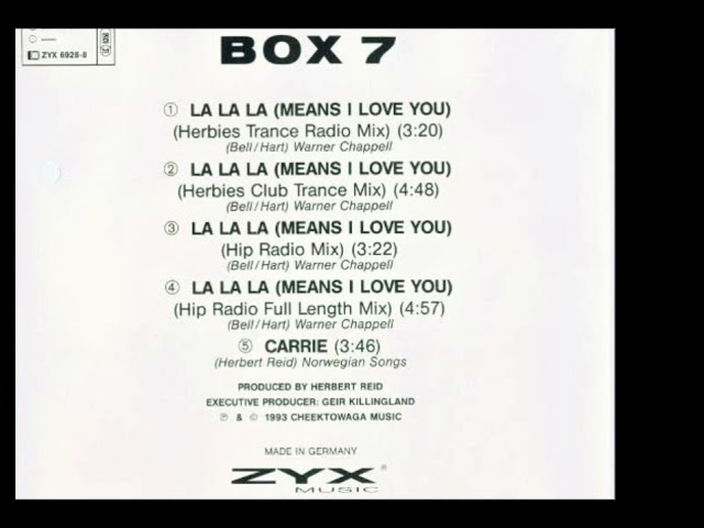 Box 7 -  La La Means I Love You (Hip Radio Full Length Mix) HQ Audio class=