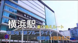【電車乗換案内】横浜駅　市営地下鉄ブルーラインから相鉄線1階改札