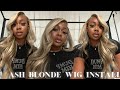 🔥THIS ASH BLONDE WIG IS EVERYTHING!👱🏾‍♀️😍 *DETAILED* GLUELESS INSTALL&amp; STYLING |ASHIMARY