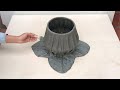 How to make a simple Cement flower pot at home from rags