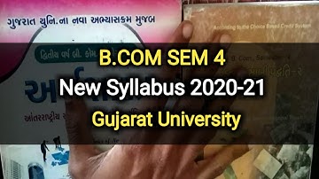 B.com Sem 4 syllabus | New 2020-21 | Gujarat University