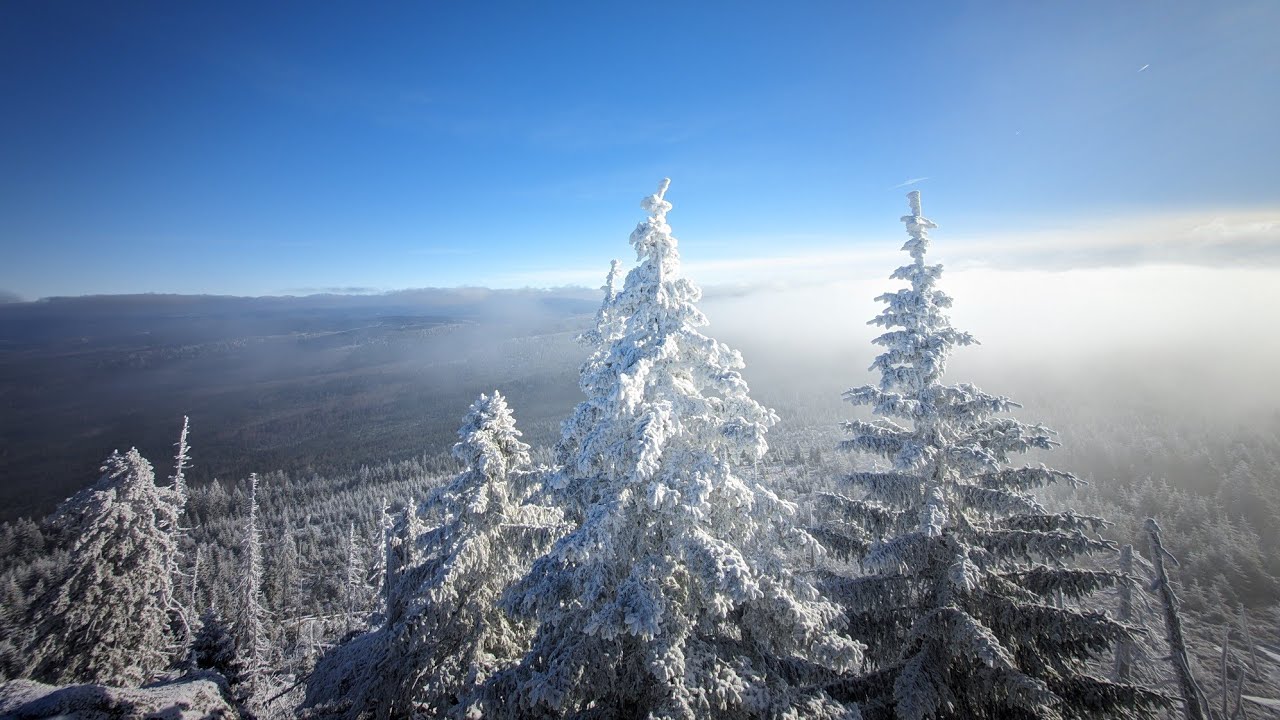 Морозный хайкинг на высшую гору Шумавы/Frosty hiking to the highest mountain of Šumava
