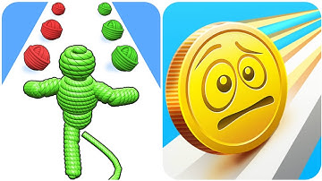 Rope Man 3D Vs Coin Rush 3D 🟤⚫️New Levels Big New Update Walkthrough Android iOS Gameplay