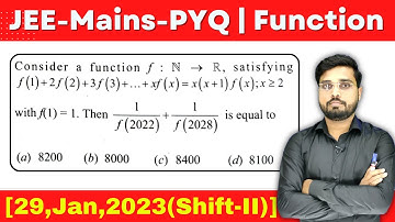 JEE Mains 2023 PYQ [29,Jan,2023(Shift-II)] | Find 1/f(2022) + 1/f(2028) = | Jee Mains PYQ