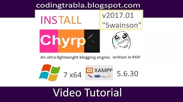 Install Chyrp 2017.1 on Windows 7 localhost via XAMPP 5.6.30 - opensource PHP tumbleblog CMS byAO