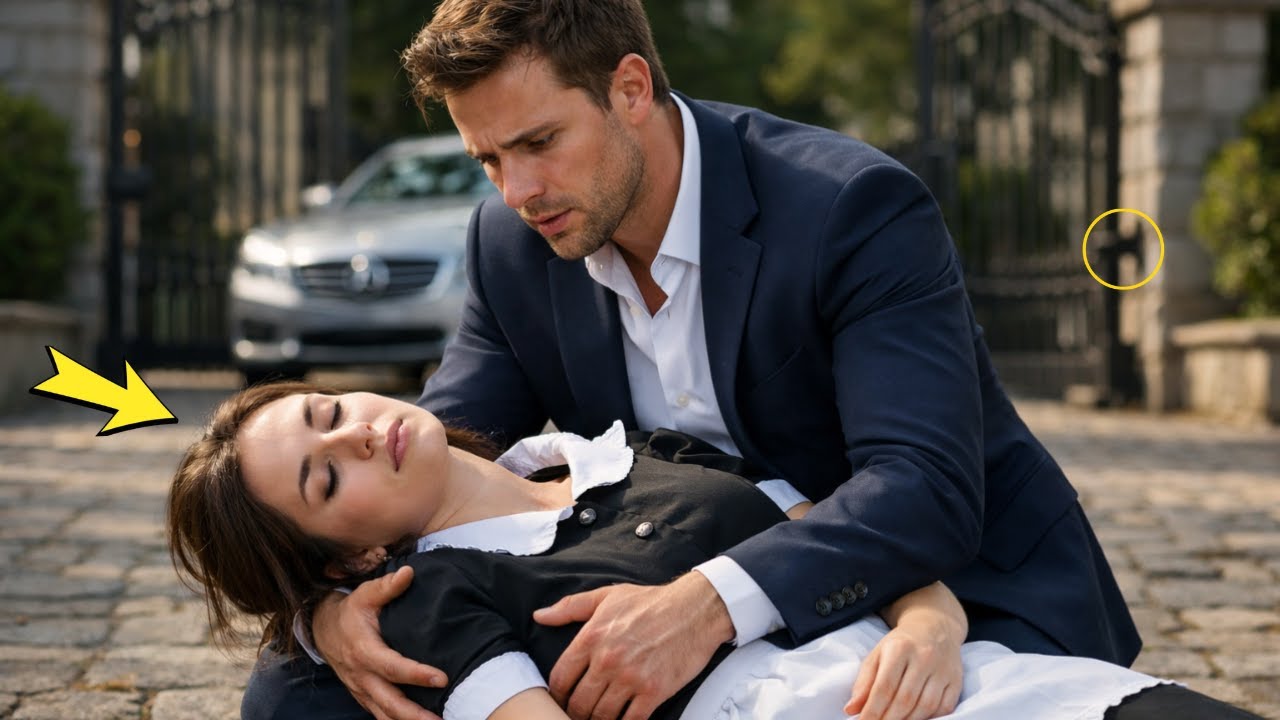 UN MILLONARIO VIUDO SALVA A SU CRIADA INCONSCIENTE EN SU PUERTA, CUANDO ELLA SE DESPIERTA...