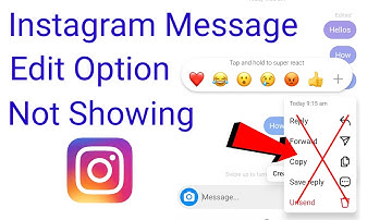 instagram message edit option not showing /edit message in instagram not showing