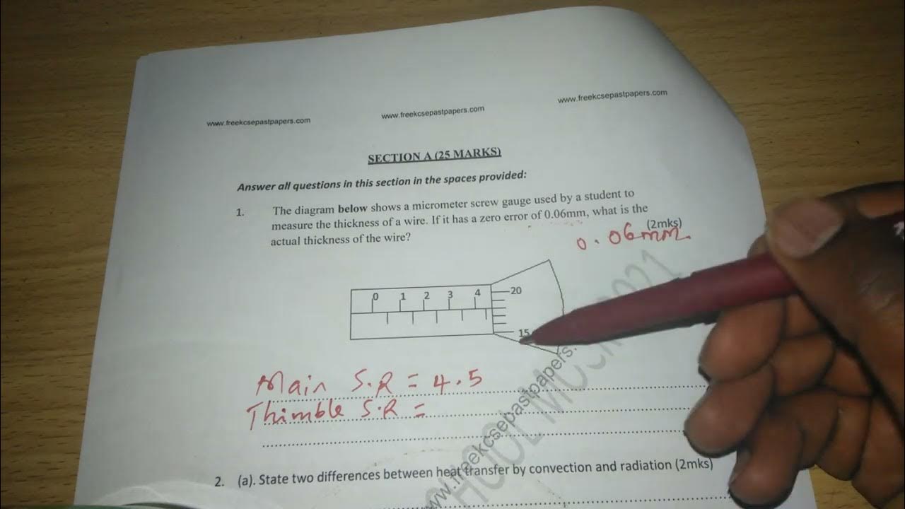 THE MICROMETER SCREW GAUGE WITH A POSITIVE ERROR YouTube