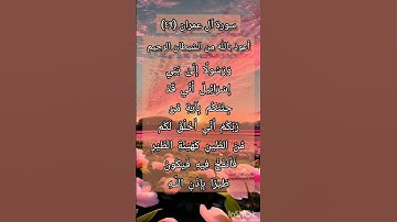سورة آل عمران الآية ٤٩ ¹