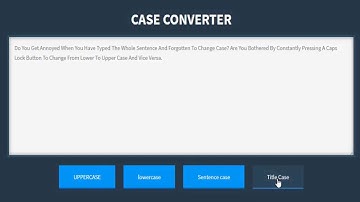 Case Converter at EssayTools.com. How it Works