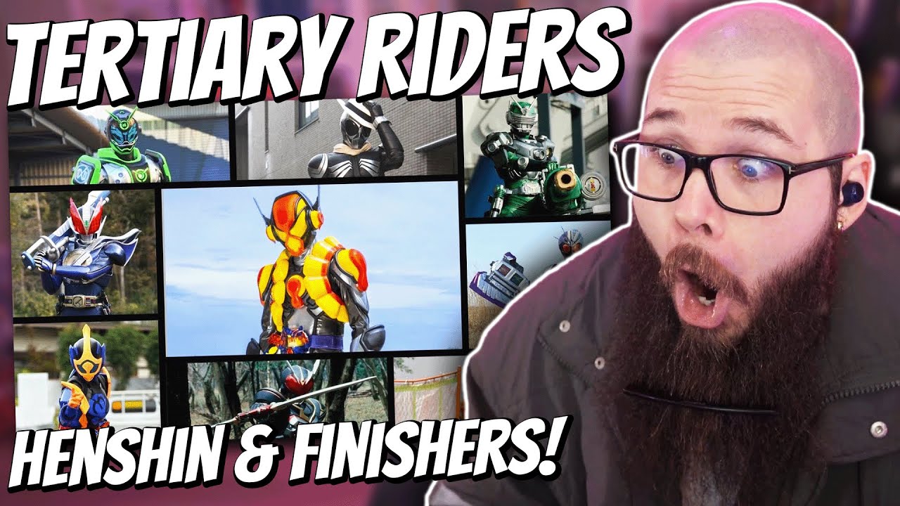 FIRST TIME Watching Every Tertiary Riders Henshin and Finisher