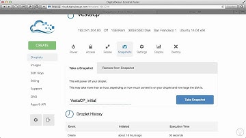DOCasts Episode | Digital Ocean Screencasts | Stop, Smell the Roses, and Snapshot