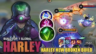100% WTF DAMAGE!! Harley New Broken Build & Emblem | Build Top 1 Global Harley - MLBB