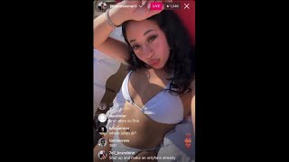 Jaden Newman at a pool party in her Bikini | IG LIVE (5/14/23)