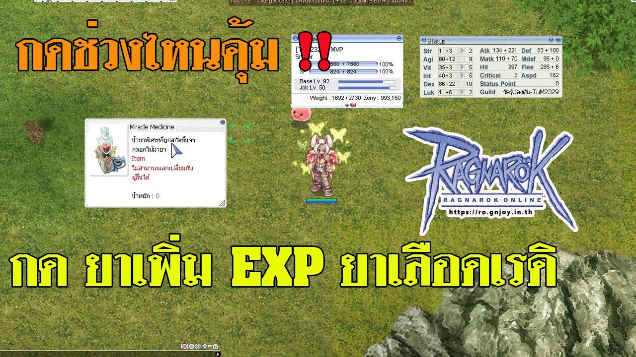 [Ragnarok] กดยาเพิ่ม EXP+ ช่วงเวลขึ้นยาก Miracle Medicine โคตรคุ้ม ...