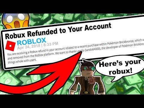 Pbb Is Giving Us Our Robux Back Pokemon Brick Bronze Refunding Everyone Youtube - lando roblox