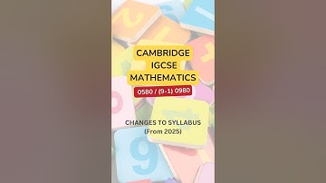 Changes in Syllabus from 2025 for IGCSE Mathematics 0580 / (9-1) 0980 #igcse #mathematics #0580