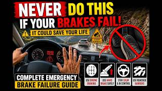 NEVER Do This If Your Brakes Fail! It Could Save Your Life | Complete Emergency Brake Failure Guide