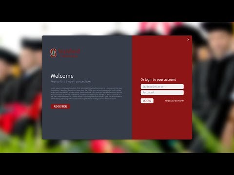 How to Create Stanford University Student Login Modern Form C# VB NET and Bunifu in Visual Studio