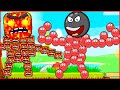 Robot square lava VS Boss ball in the game about red ball 4. Animation battle