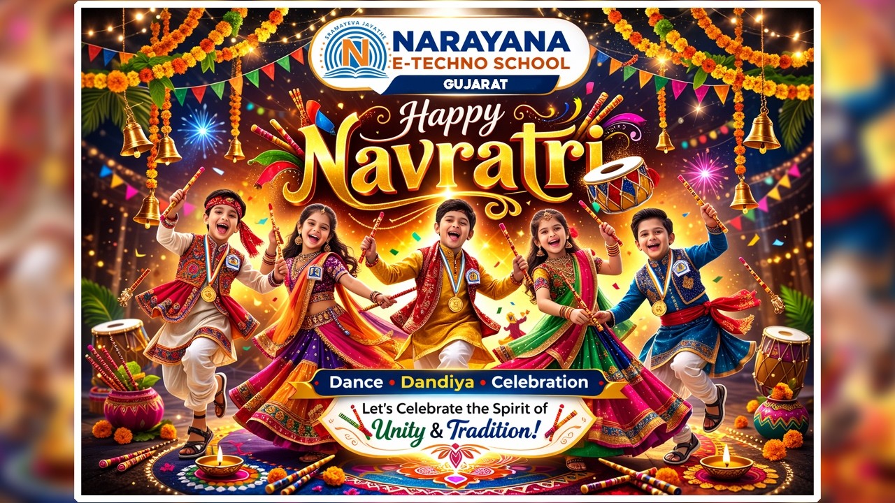 NARAYANA E-TECHNO SCHOOL - NAVARATRI CELEBRATION #navaratri #kidsentertainment #school #garbadance