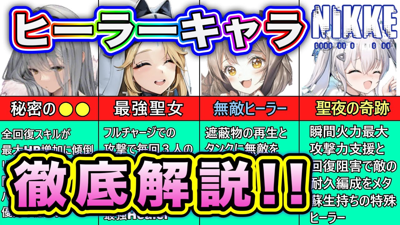 【メガニケ】23人の癒し手！ヒーラー徹底解説！【勝利の女神NIKKE】