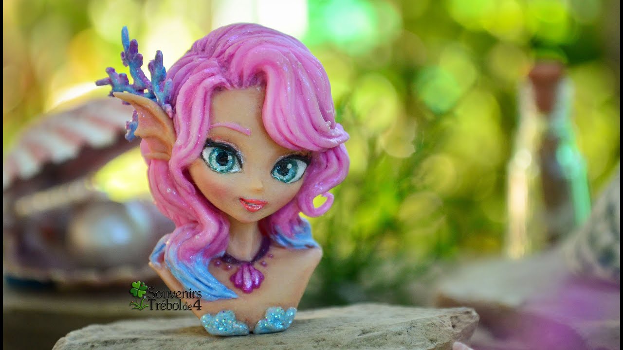 Как сделать личико русалки из холодного фарфора