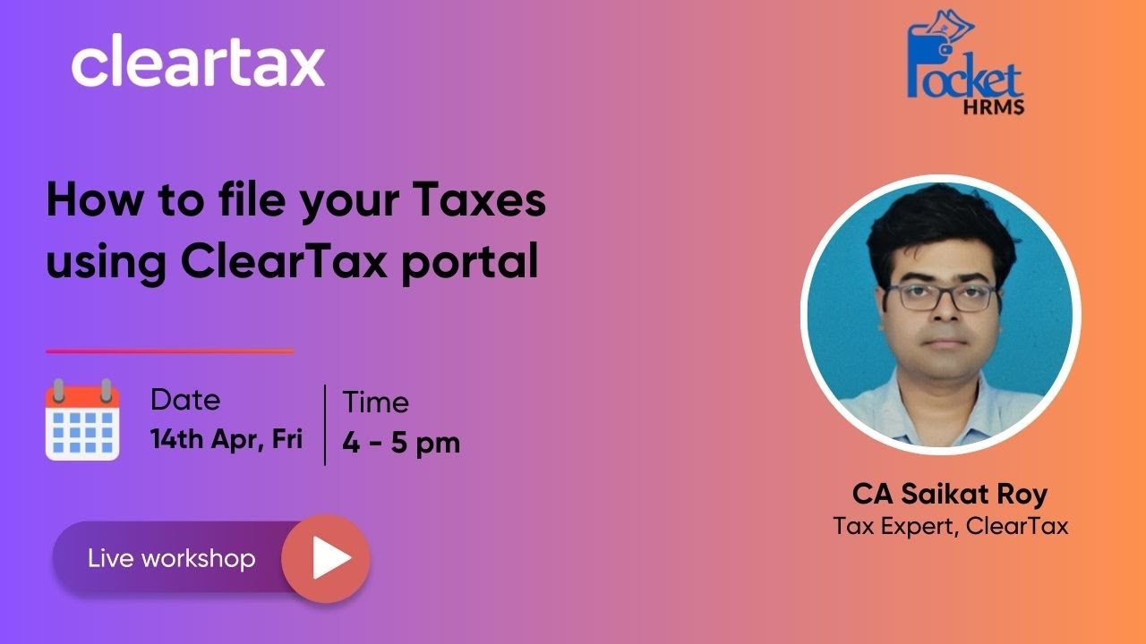 How to file your taxes using Cleartax portal YouTube