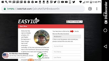 Easy1Up Registration & Payment Method PayPal/Cash App