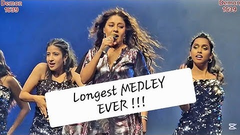 SUNIDHI CHAUHAN (LIVE IN SINGAPORE 2025) LONGEST MEDLEY EVER MORE THAN ARIJIT MEDLEY VID ! - PART 1