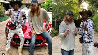 Lil Nas X Buys A Maserati To Billy Ray Cyrus. Pulls Up To His House