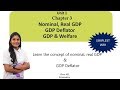 Nominal and Real GDP, GDP Deflator |Chapter 3| CBSE Class 12 MacroEconomics