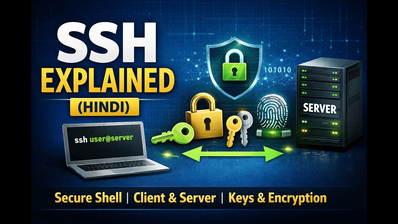 SSH Explained Simply (Hindi) | How Secure Shell Works – Client, Server ...