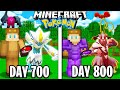 I Survived 800 Days in Minecraft POKEMON!