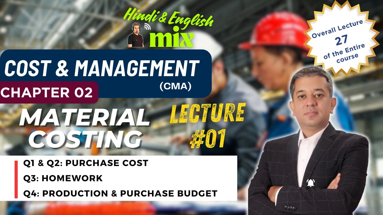 CA INTER || Costing (CMA) || Material Costing || Lecture 1 ...