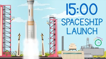 15 Minute Rocket Launch Countdown! 🏗️ Full Rocket Build & Launch Visual Timer