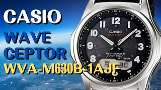 CASIO 電波ソーラー腕時計 WAVE  CEPTOR  WVA-M630B-1AJF　クロスバンド　超軽量モデル