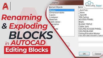 How to Rename Blocks & Explode Blocks in AutoCAD| Block Edit Command in AutoCAD