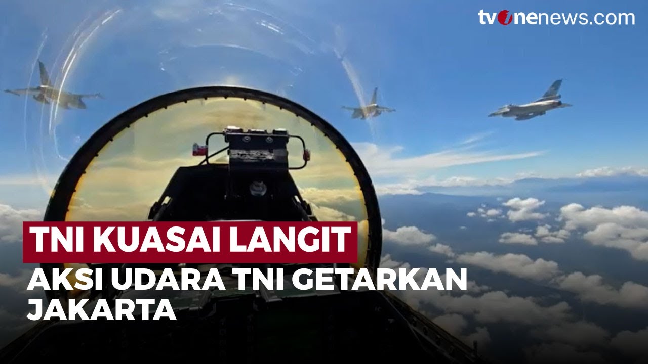 Langit Jakarta Bergemuruh! Gladi Bersih Pesawat Tempur Sambut HUT ke-80 TNI | OneNews Update